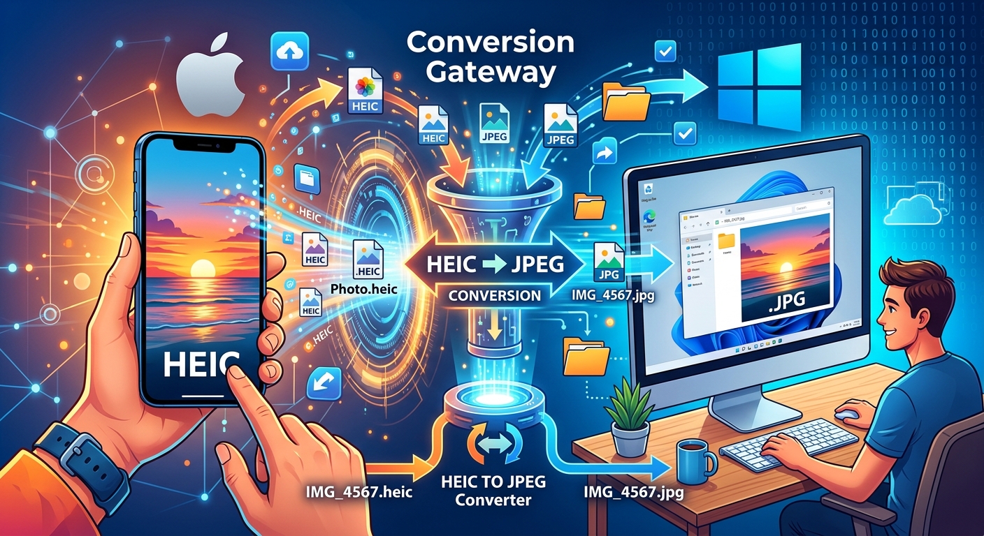 How to Handle iPhone HEIC Photos When Sharing With Windows Users